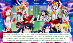 Confessions-Of-An-Animangaholic:  “Love Live Has Made Me Want To Start Singing