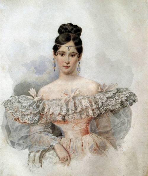 Natalia Pushkina by Alexander Brullov, 1831.