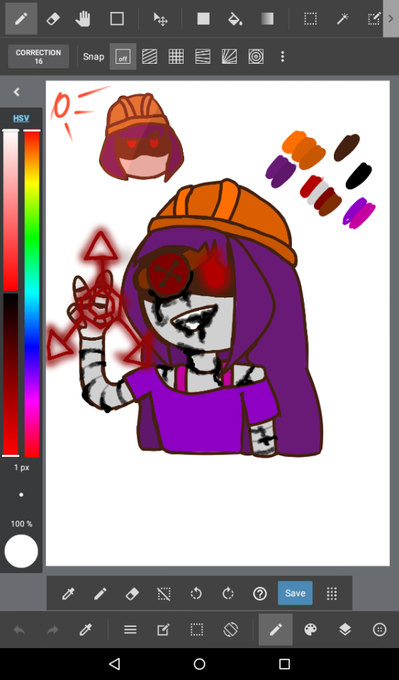 I Drew Doll! (With Like- Oil And Stuff Under The Cut. I Forgot She Had Actual Blood FRom Her Eye So Shhhhhh)