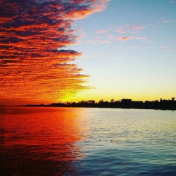sixpenceee:  Sun setting over UCSB via reddit user drewmighty