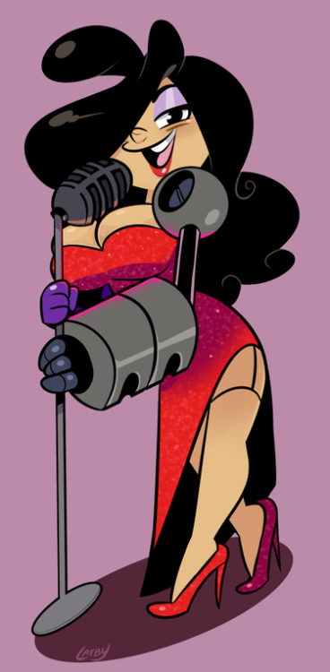 lookatthatbuttyo:  “Alt Leah dressed as Jessica Rabbit, singing”From the Patreon Suggestion Pool.