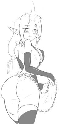 avalonicous-draws:  Request for Soraka in a maid uniform 