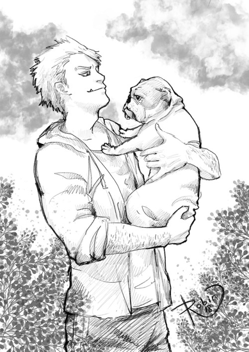 I forgot to upload the rest of the UA teachers series to tumblr OTLVlad and his cute doggo ^^First o