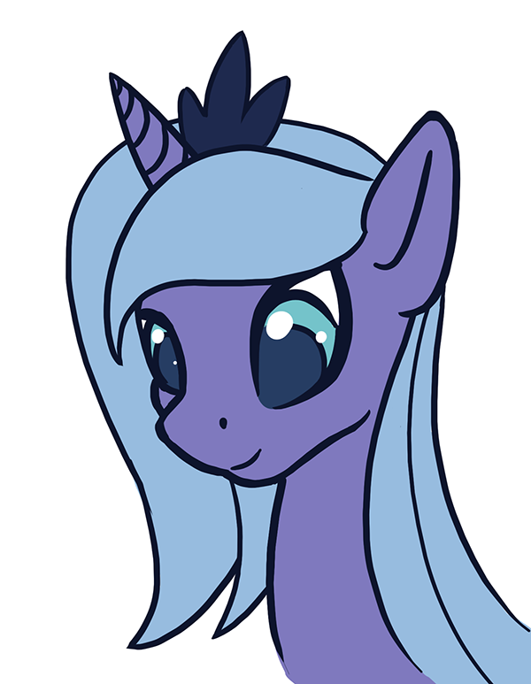 pony-butt-express:(71/366) I tried to draw Luna just from memory. I think she looks