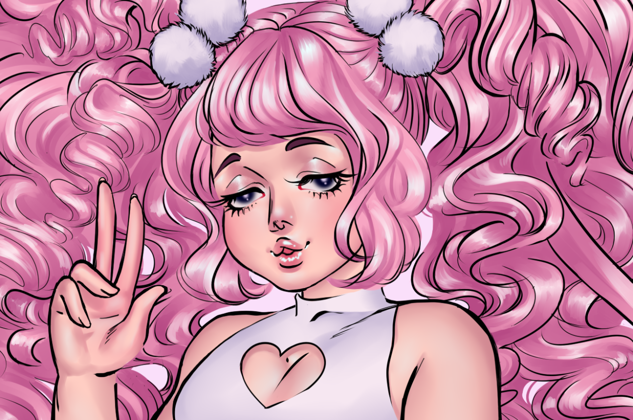 mmonsterbones:  i wanted 2 draw rose in something cute so ya (◕ᴥ◕し)   