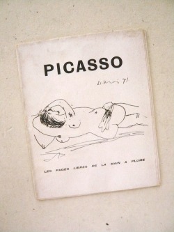 oldbooklover:  picasso, les pages libres de la main a plume, 1944 