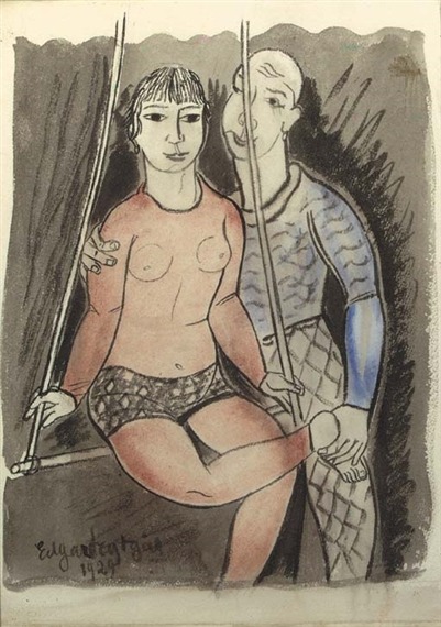 youcannottakeitwithyou:Edgard Tytgat (Belgian, 1879-1957) A circus couple, 1929
