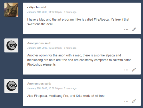 some more options for that anon looking for Mac art progams