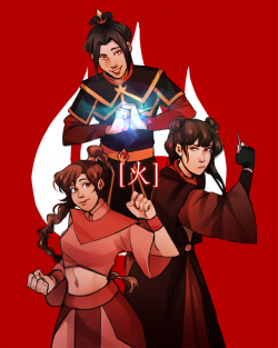 r2sk:  mean girls! azula’s gang!  a print I did for a local convention here in my city, heh 