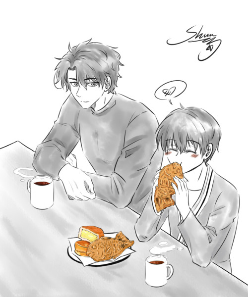 “Joongdok eating together”Holiday Art/Fic exchange on twitter!