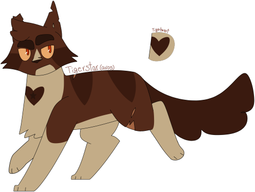 [Image Description: A digital drawing of Tigerstar, also known as Tigerheart, from the Warrior Cats 