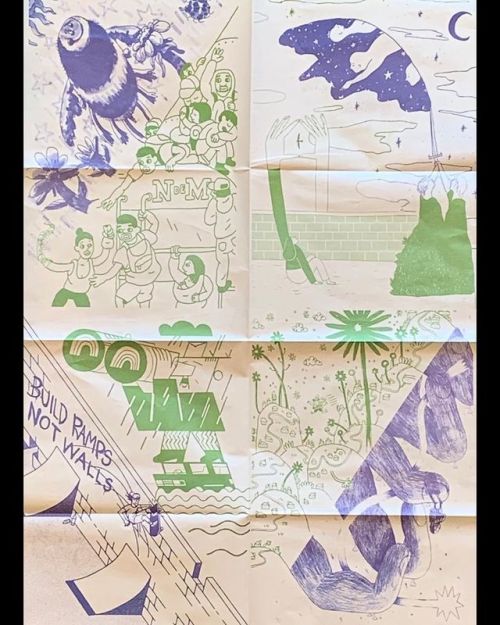 INVISIBLE WALL is a surrealist drawing game conceived by Desert Island to raise funds for migrant ri