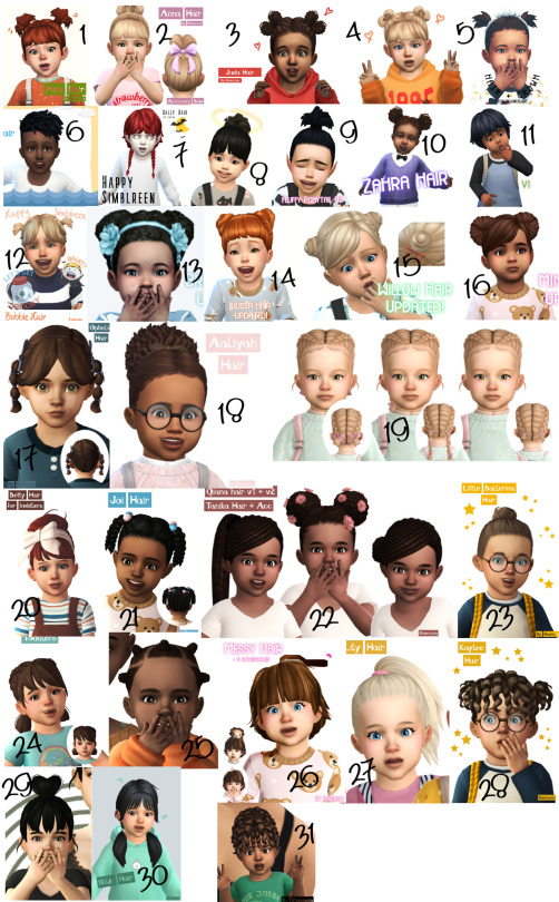 Good Hello!I Thought I'd Make It Easier For Everyone Since I Have So Many Toddler Hairs Now! - Here Are