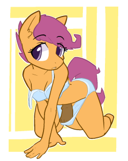 naked-sharks:What’s Scootaloo even looking