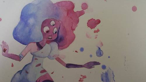 puddincakesart:  I painted the lovely Cotton Candy mom in watercolor with Prismacolor pencils overtop :) 