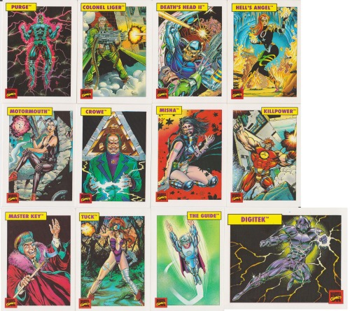 Overkill Marvel UK trading cards (1992), for once I am playing with the full deck. 