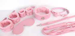 Kittensplaypenshop:  7 Piece Bondage Set. It Also Comes In Black! &Amp;Lt;3