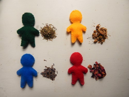 Pocket Poppets / Pocket Guardians are up in shop! Felt sewn herbal stuffed mini poppets made for wha