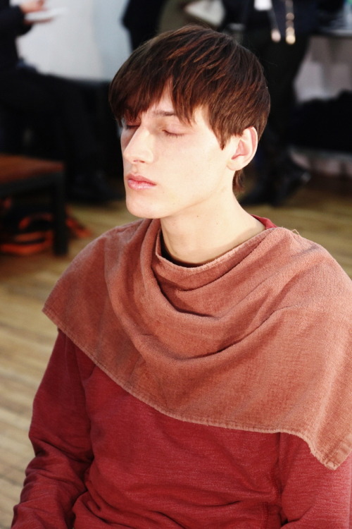 Luca Stascheit - Backstage at the Plac FW 2015 Show. Photo by Jae Foo for Fucking Young.