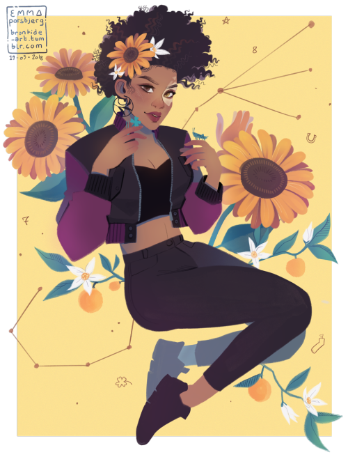 brontide-art:Here’s Domino with some symbols of luck, she’s my new favourite superhero, 