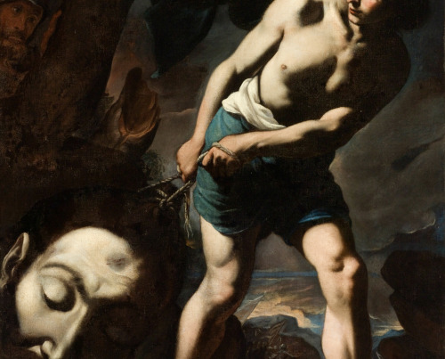 Andrea Vaccaro, David with the Head of Goliath(detail), c.1635