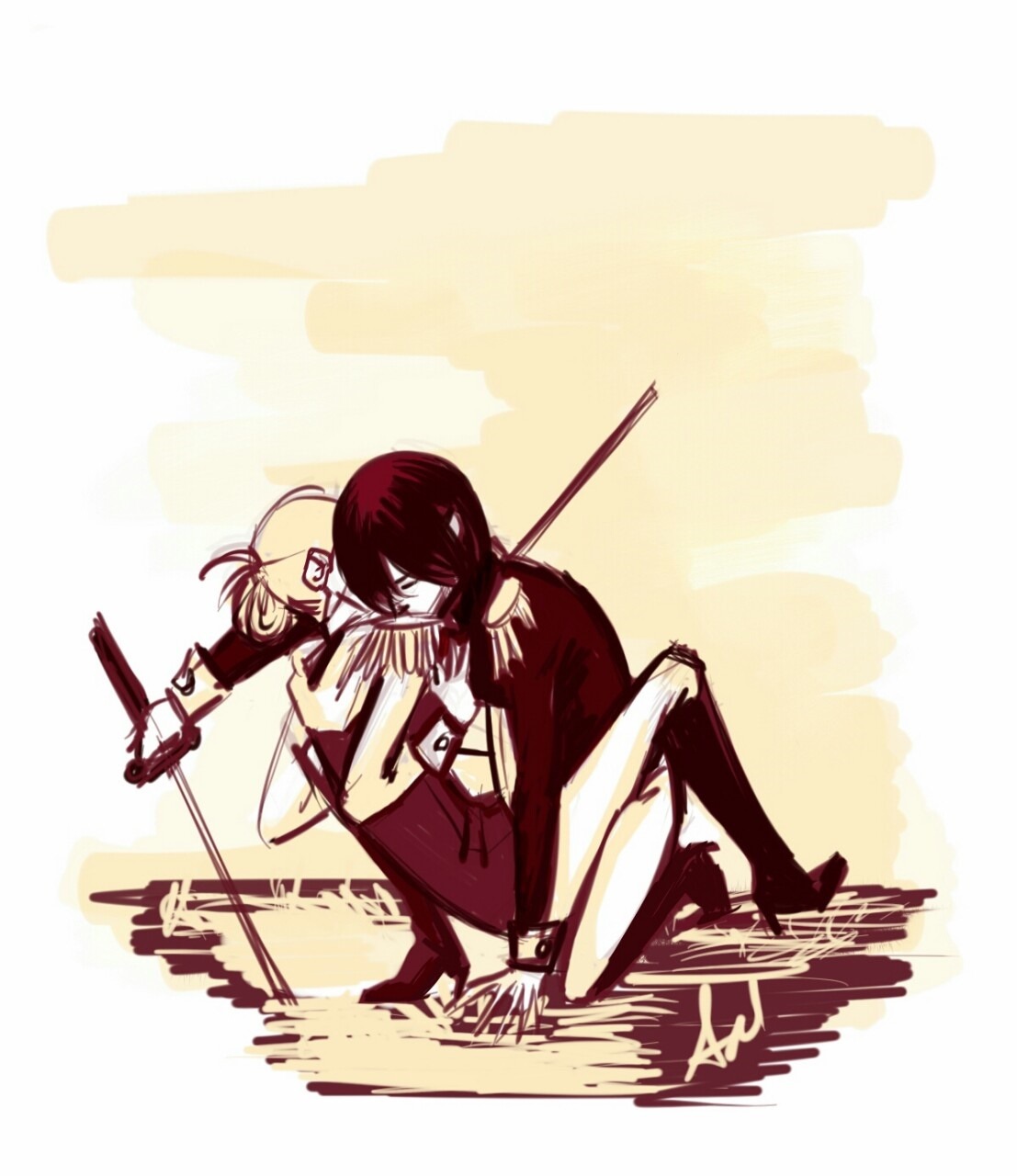 rumified:   Duelist AU.  I always experimented with the clothes. It was always whatever