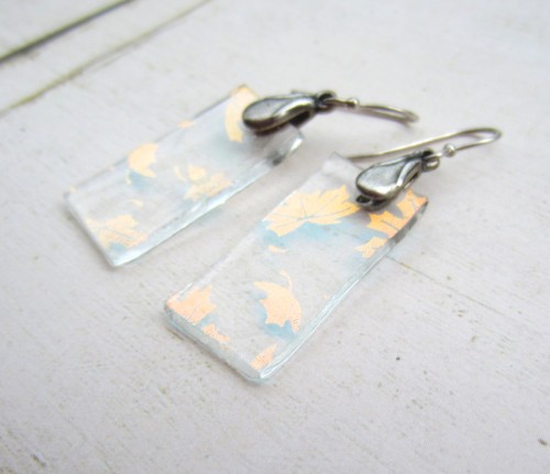 Some new fall leaves fused glass earrings for the fall season! You can find them and more in my Etsy