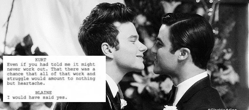 grantschris:6x08 ‘A Wedding’ Cut Lines, Kurt and Blaine’s vows. 