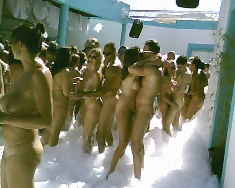 cotxcouple:  corpas1:  The Nude Foam Parties in Cap d’Agde Nudist City, France.