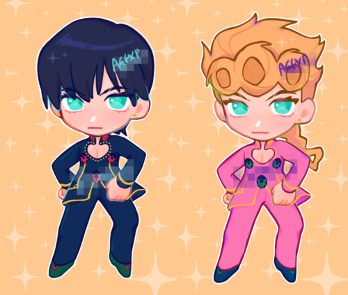 gonna get some double-sided pillows of giorno/haruno made >:] idk how many to put in the store th