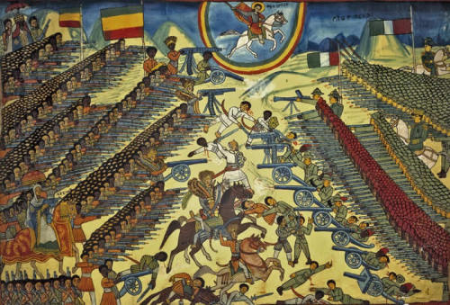 Ethiopian painting of the Battle of Adwa, 1896By the late 1890’s Ethiopia was one of the last 