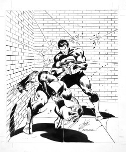 westcoastavengers:  Wolverine &amp; Punisher by John Buscema 