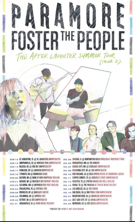 minhas-digitais:Paramore tour 5 with Foster The People.