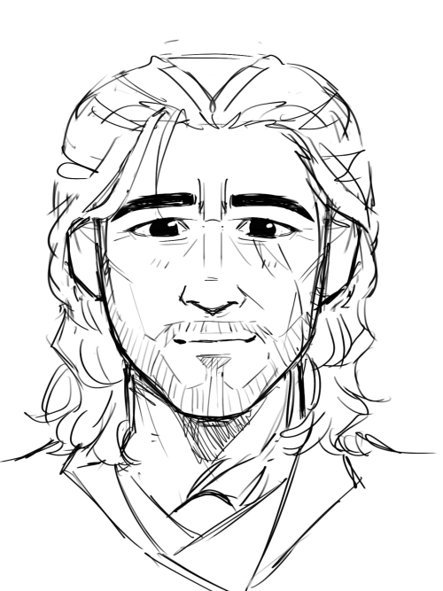 Simple Messy Gale Sketch Because I Like His Face A Lot