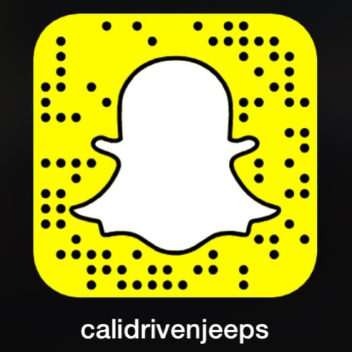 Our SnapChat is Live! Follow us -CaliDrivenJeeps We have Some Dope Snaps and One BA Story ! Check It