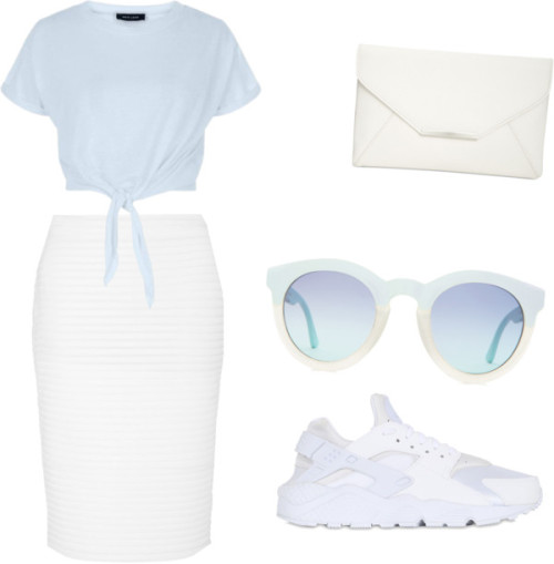 Gigi Hadids inspired look for less by patrizia11 featuring round sunglassesNew Look crop top, €12 / 