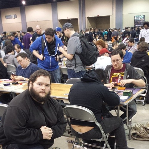 theprogramisupgraded: redeyesblackdr4gon:  yungcrybby:  unbitrium:  yourstarcolouredeyes:  bwarch:  zio-masada:  This is one of those “I scrolled down hoping for an explanation” things  Dude went to a Magic: The Gathering tournament and saw a whole