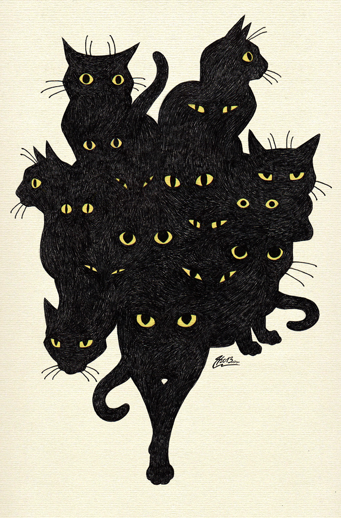luz-sonriente:  Black cat tango by MacGreen