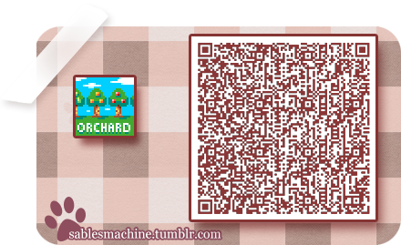 animal crossing orchard sign qr code
