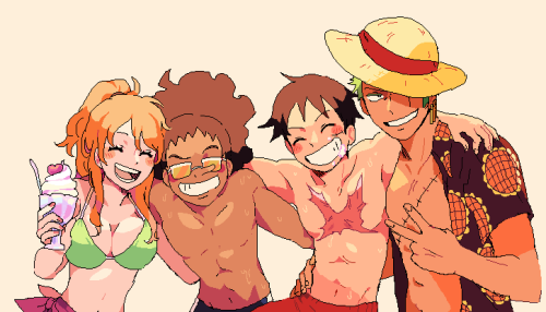 zoluna:“this one piece episode where they all go to a beach and have fun yeah draw that”