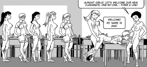 Wonderful futa-on-male fantasy. If only my school could have been like that.All 18 , of course.