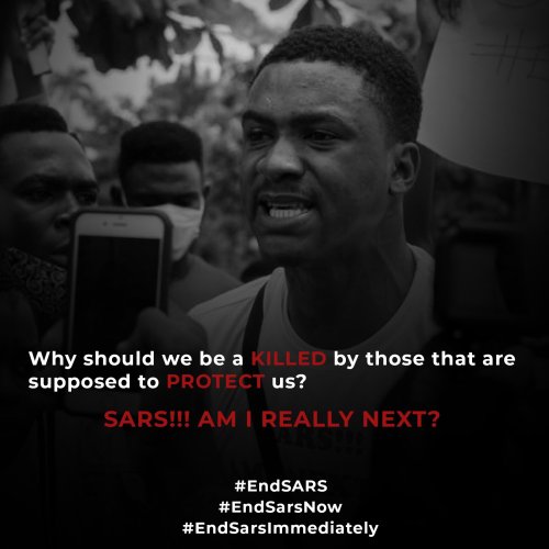 Nigerians fighting for their lives. End SARS Protest is a Protest for ALL.WHAT ARE WE TO DO WHEN THO