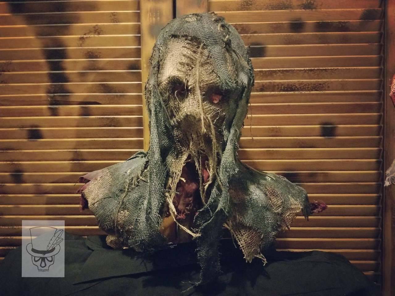 sixpenceee:  Creepy masks on Etsy: Paper mache bird maskBurlap scarecrowPale dragonPlague