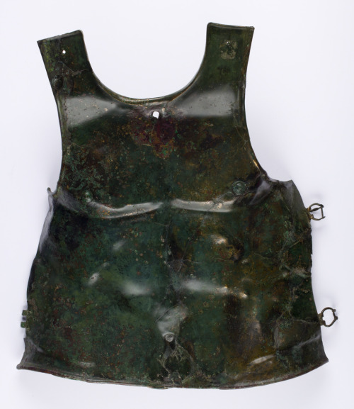 Bronze muscle cuirass, Greek, 300 BC.from The Worcester Museum of Art : Higgins Armory Collection