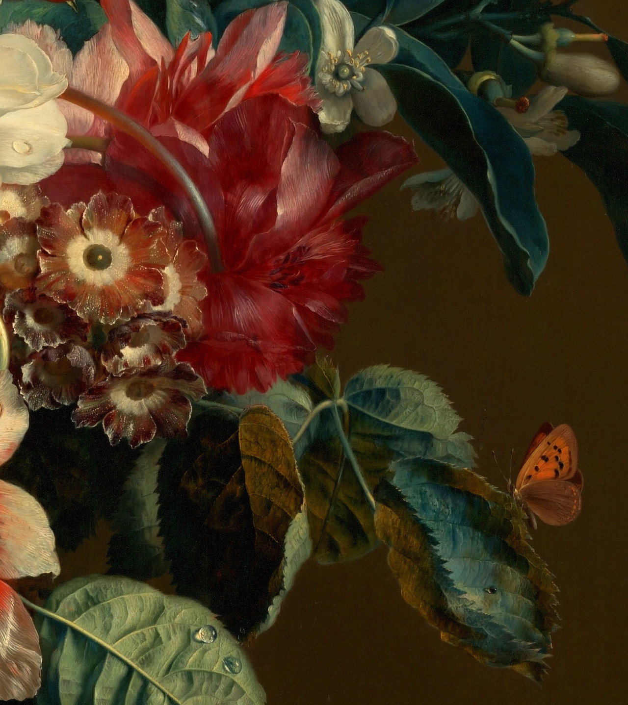 clara–lux:  HUIJSUM, Jan van (1682-1749) Vase of Flowers, details1722Oil on panel,