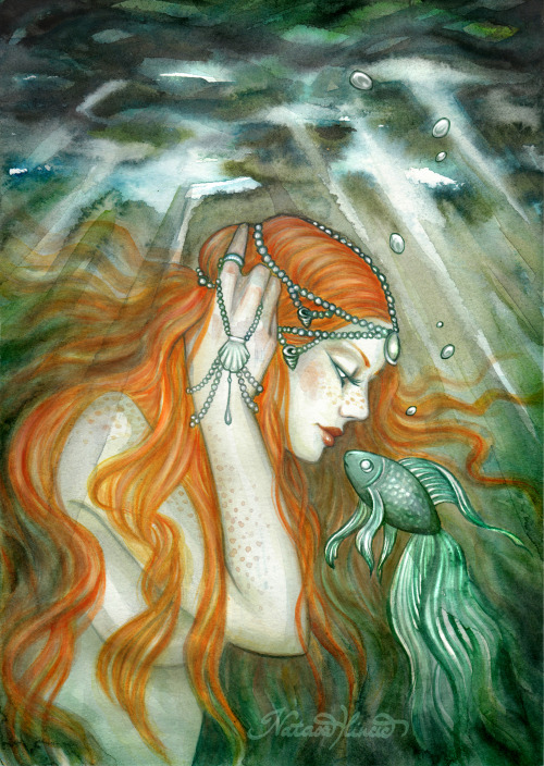 A mermaid found a swimming lad,Picked him for her own,Pressed her body to his body,Laughed; and plun