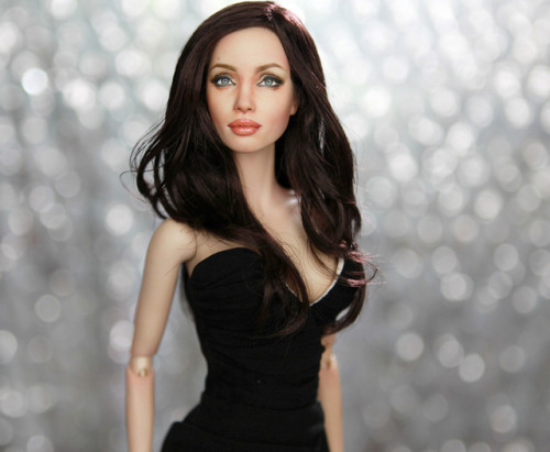 #AngelinaJolie #ooak #repainted #Doll by ncruz.com on eBay now for auction at: www.eb