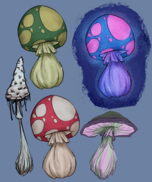 I Doodle Mushrooms To Decompress On Occasion :p