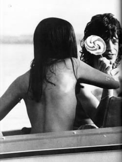 petitefina:  bianca + mick jagger, 1970s 