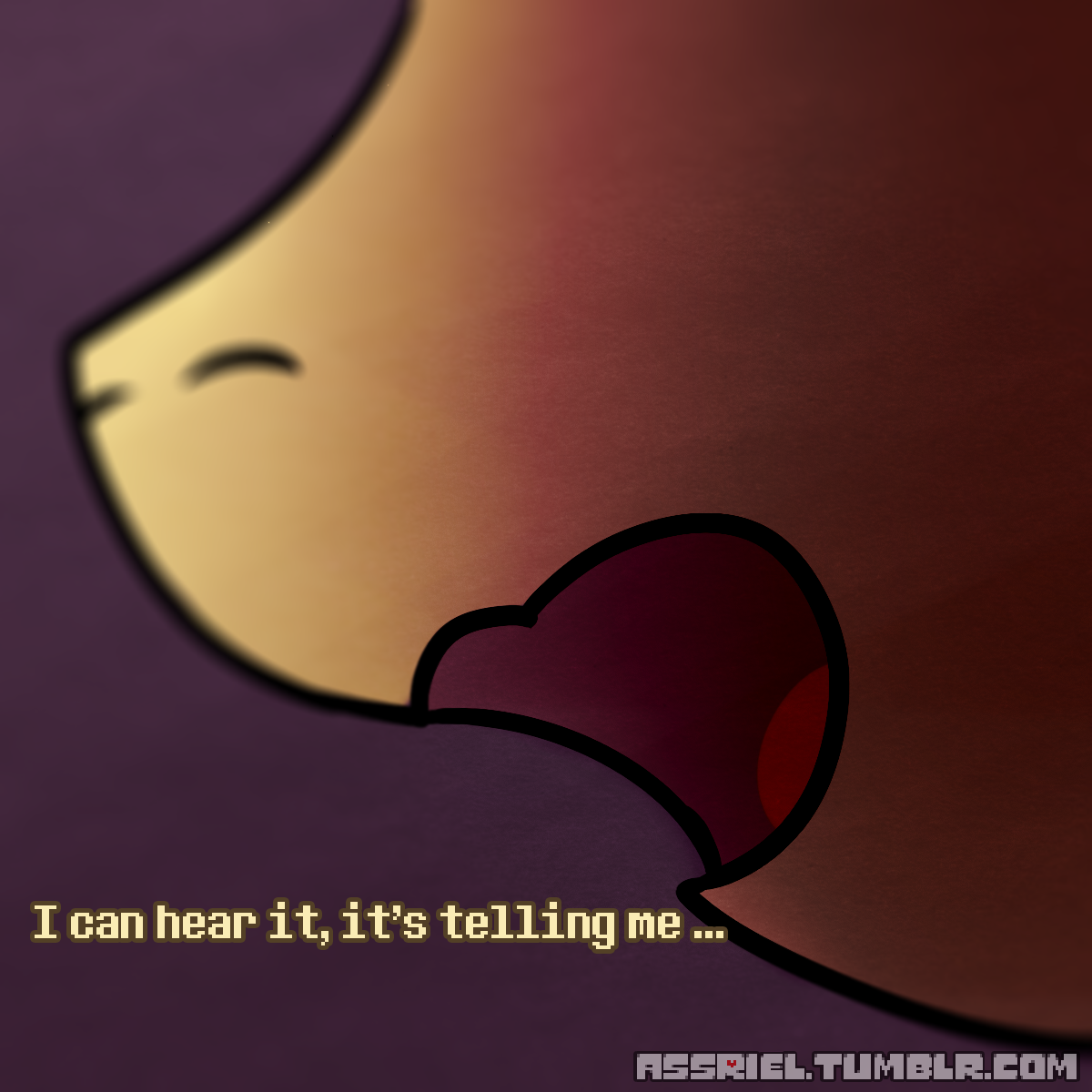 assriel:Asriel: … and they called me g-gay. Frisk: … Are you?Asriel: N-NO! (Answer